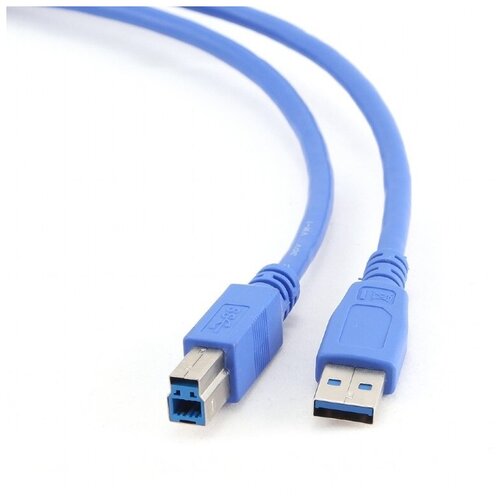 Кабель Gembird USB-A - USB-B (CCP-USB3-AMBM-6), 1.8 м, синий кабель gembird usb a usb b ccp usb3 ambm 6 1 8 м синий