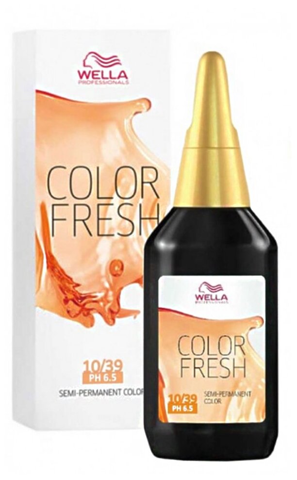 Wella color fresh - Оттеночная краска 10/39 яркий блонд золотистый сандре 75 мл