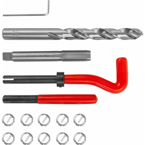TRIS12125 Набор для восстановления резьбы M12x1.25, 15 предметов tris12125 набор для восстановления резьбы m12x1 25 15 предметов