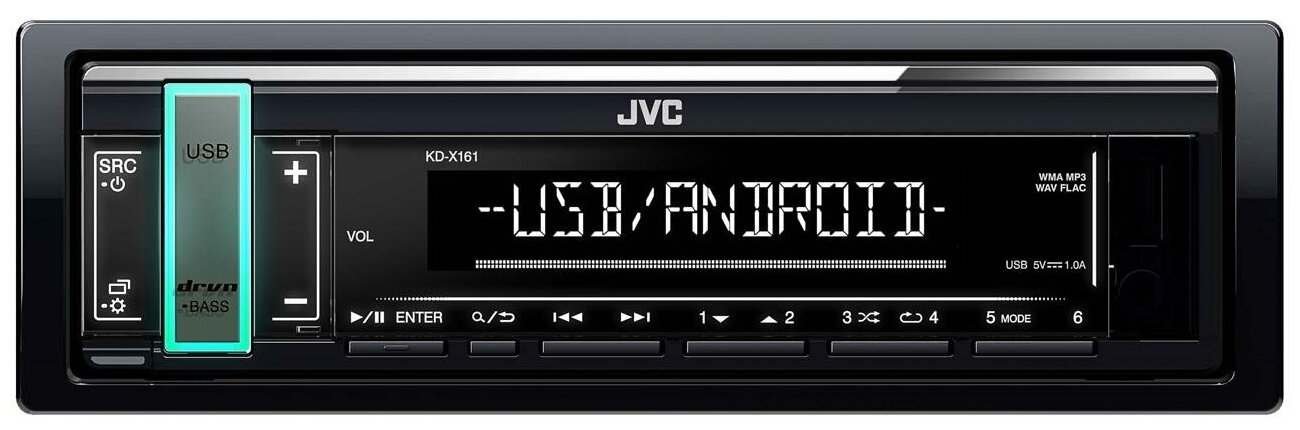 JVC KD-X161 Магнитоа автомобиьная 1DIN JVC