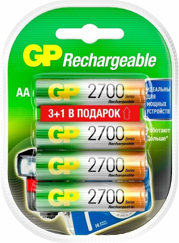 Аккумуляторная батарея GP 270AAHC3/1-2CR4 32/320 (акция3+1)