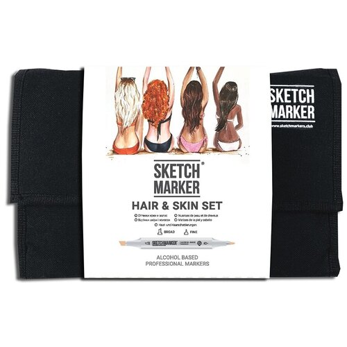 фото Sketchmarker набор маркеров hair & skin set, 24 шт.