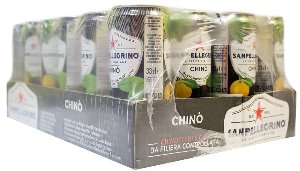 Напиток SanPellegrino Chino с экстрактом померанца ср/газ ж/б 0,33л 24шт/уп