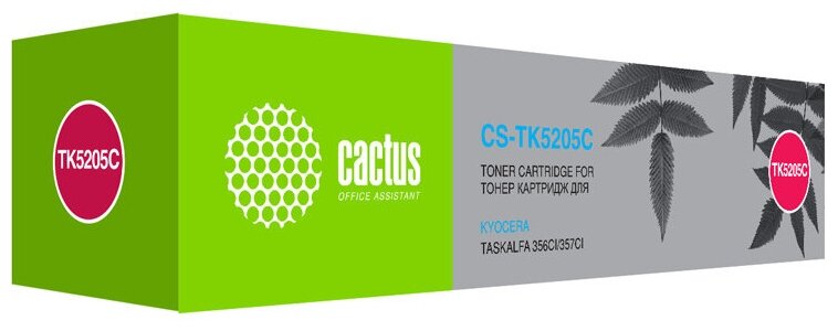 Cartridge toner Cactus CS-TK5205C cyan (12000p.) for Kyocera Ecosys 356ci