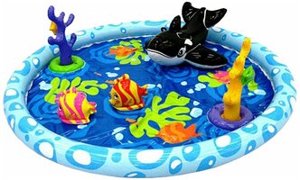 Надувной игровой центр бассейн для малышей Море с рыбками INTEX 57448
