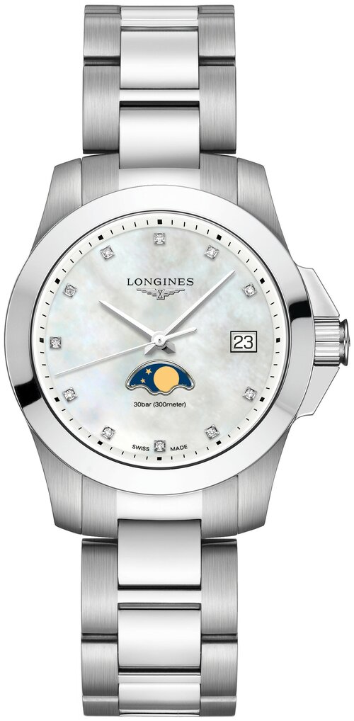 Наручные часы LONGINES Conquest, серебряный