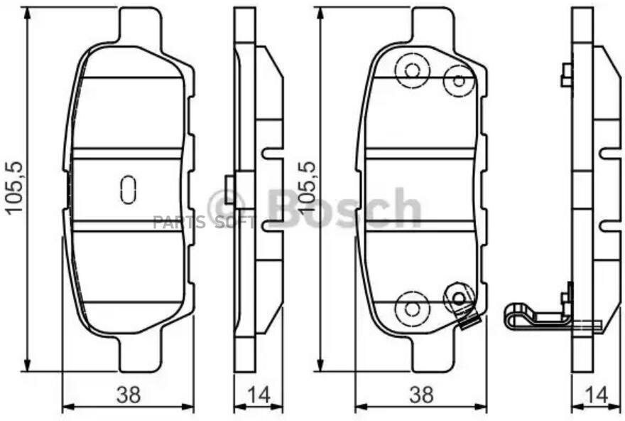 BOSCH 0 986 495 089 Дисковые колодки задние PREMIUM2