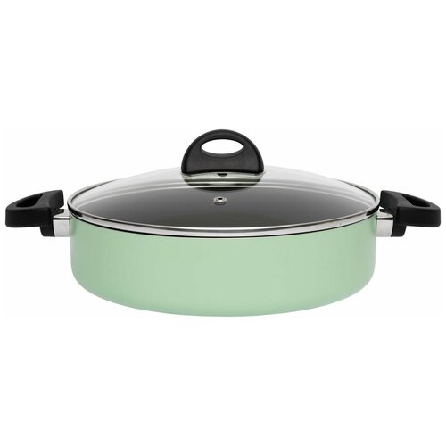 Сотейник с двумя ручками с крышкой 26см 3,2л BergHOFF Eclipse (светло зеленый)