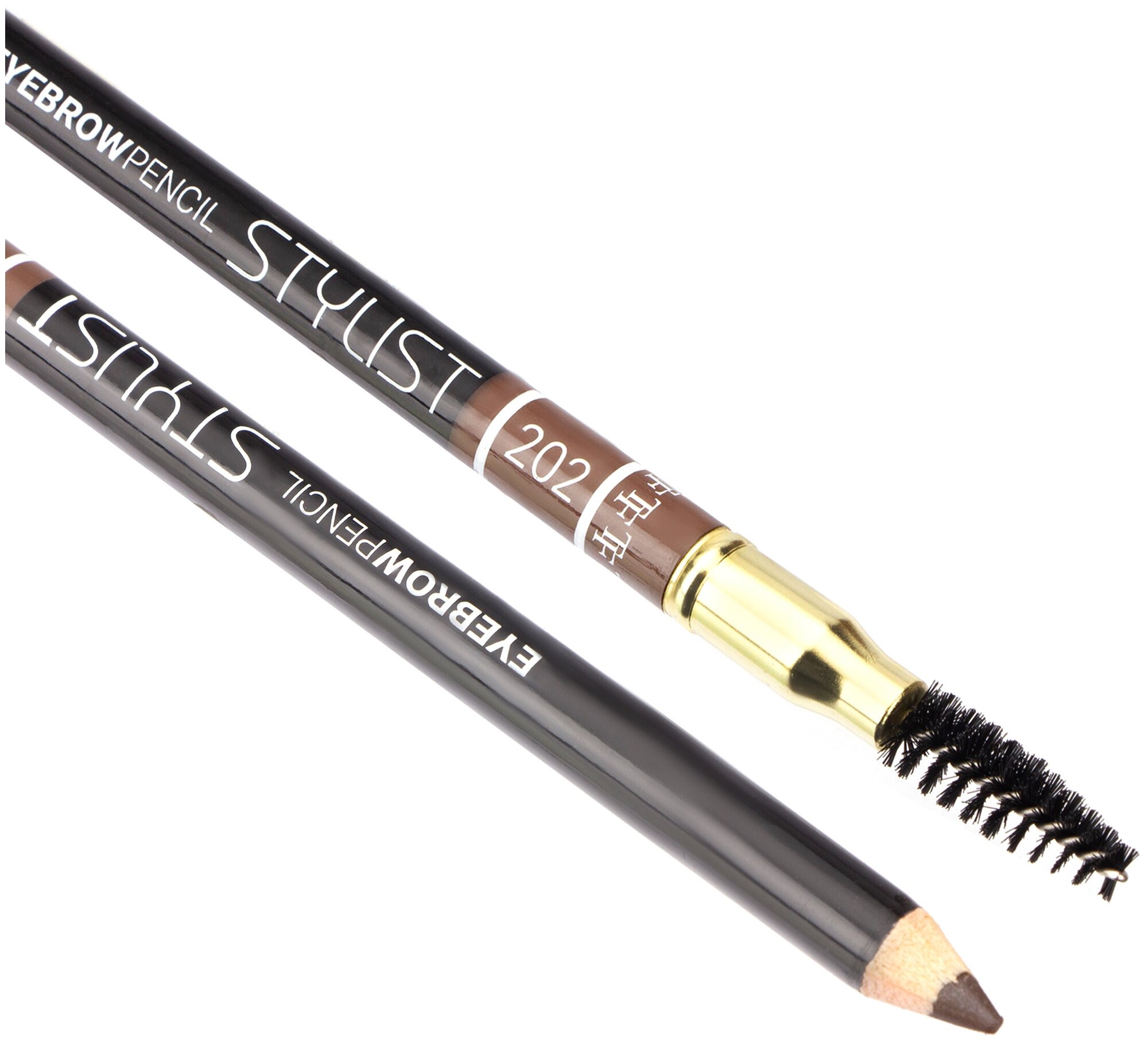 Карандаш для бровей с щеточкой Triumph Eyebrow Pencil Stylist 202 русый - фотография № 2