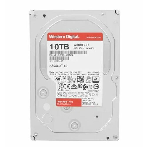 Внутренний жесткий диск 35 10Tb Western Digital WD101EFBX 256Mb 7200rpm SATA3 Red Plus NAS 2810000₽