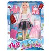 Кукла Toys Lab Ася Путешественница Блондинка в розовой кофте, 28 см, 35088 - изображение