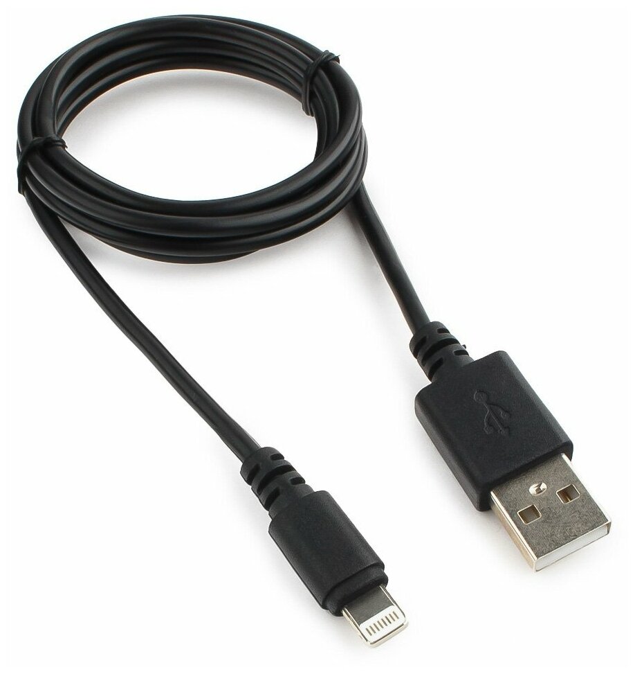 Кабель USB2.0 Am Lightning Cablexpert CC-USB-AP2MBP чёрный - 1 метр