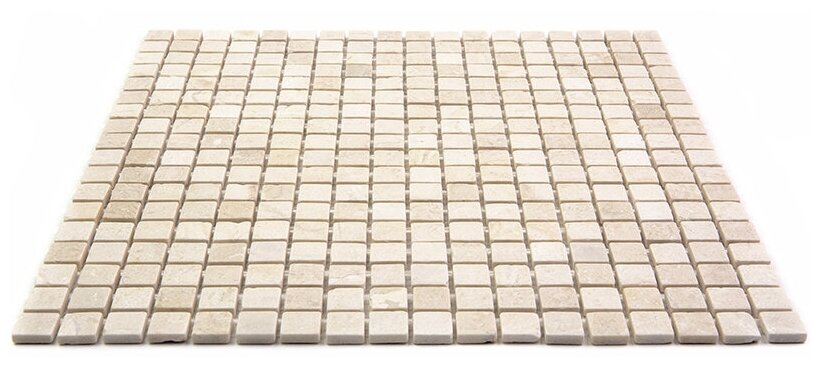 Мозаика из мрамора Natural Mosaic 4M025-15T-(Crema-Marfil) 4 мм бежевый светлый квадрат матовый - фотография № 6