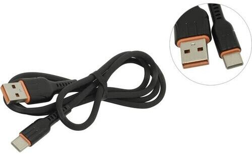 кабель USB 2.0-type-C SMARTBUY iK-3112 black 1,0м черный - фото №3