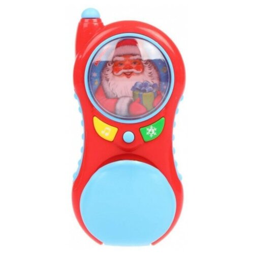 Купить Интерактивная развивающая игрушка Азбукварик Телефончик Деда Мороза Алло-алло, красный/голубой