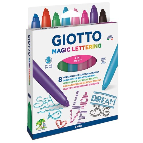 Giotto Giotto Magic Lettering 8 цв Магические фломастеры для леттеринга