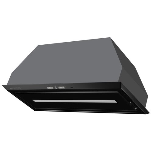 Встраиваемая вытяжка Kuppersberg INBOX 73 X, цвет корпуса нержавеющая сталь, цвет окантовки/панели черный