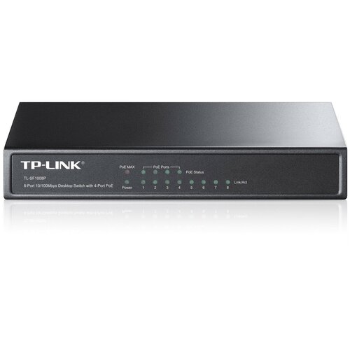 TP-Link TL-SF1008P 8-портовый настольный 10 100 Мбит с коммутатор с 4 портами PoE+