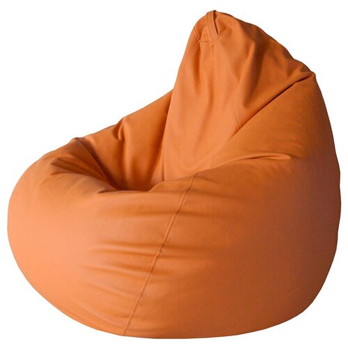 фото Кресло мешок оранжевый экокожа xl обстановкин