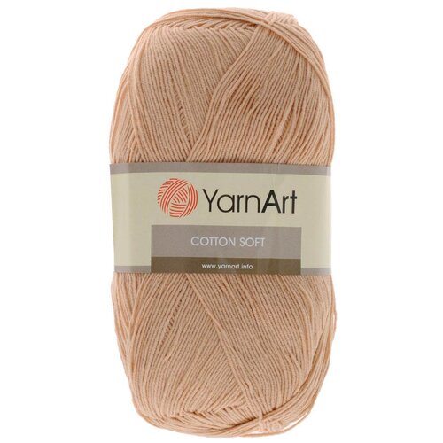 Пряжа YarnArt 'Cotton soft' 100гр 600м (55% хлопок, 45% акрил) (07 бежевый), 5 мотков
