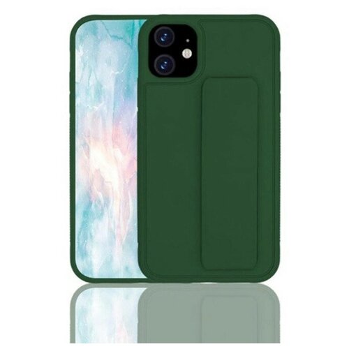 фото Чехол-накладка с магнитной подставкой для iphone 12, темно-зеленый bm case