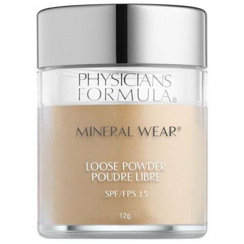 Physicians Formula Пудра Mineral Wear Loose Powder SPF 15 1 шт. кремовый натуральный 12 г рассыпчатая минеральная пудра для лица mineral wear loose powder spf15 12г creamy natural