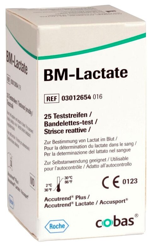 Тест полоски Аккутренд Лактат (Accutrend BM-Lactate) 25 шт.