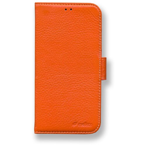 фото Кожаный чехол книжка melkco для apple iphone 11 - wallet book type - оранжевый