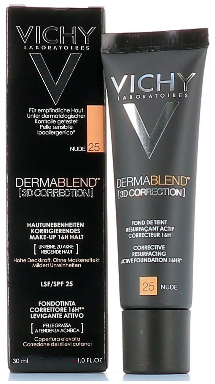 Vichy Тональный крем Dermablend 3D Correction, 30 мл/150 г, оттенок: 25 Nude