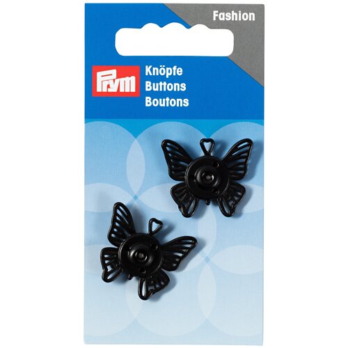Кнопки Prym Кнопки пришивные Fashion бабочка (341940, 341941) 25 мм, 2 шт., черный
