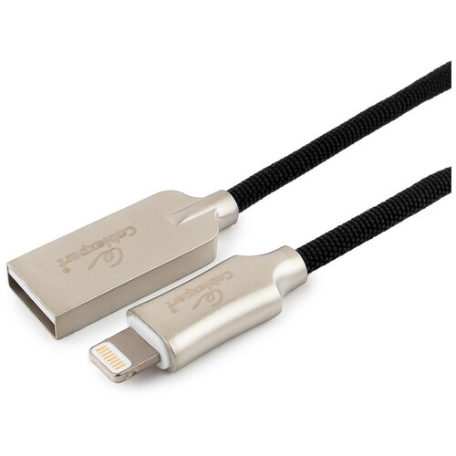 кабель cablexpert usb 2 0 lightning mfi м м 1 метр cc p apusb02bk 1m Кабель Cablexpert Platinum USB - Lightning (CC-P-APUSB02), 1 м, черный