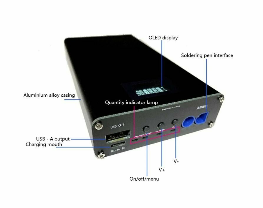 Портативный мини-аппарат для точечной сварки аккумуляторов типа DIY 18650 OLED-дисплей - фотография № 2