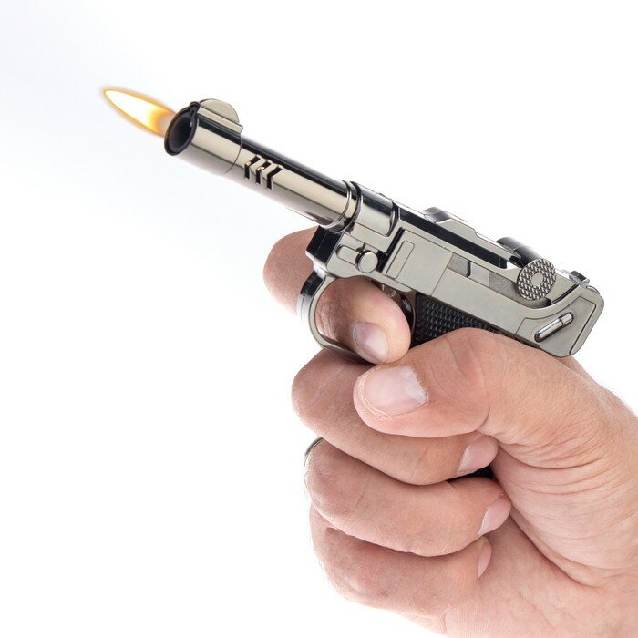 Зажигалка газовая "Пистолет", пьезо, 1 х 3 х 7.4 см 9577655 - фотография № 4