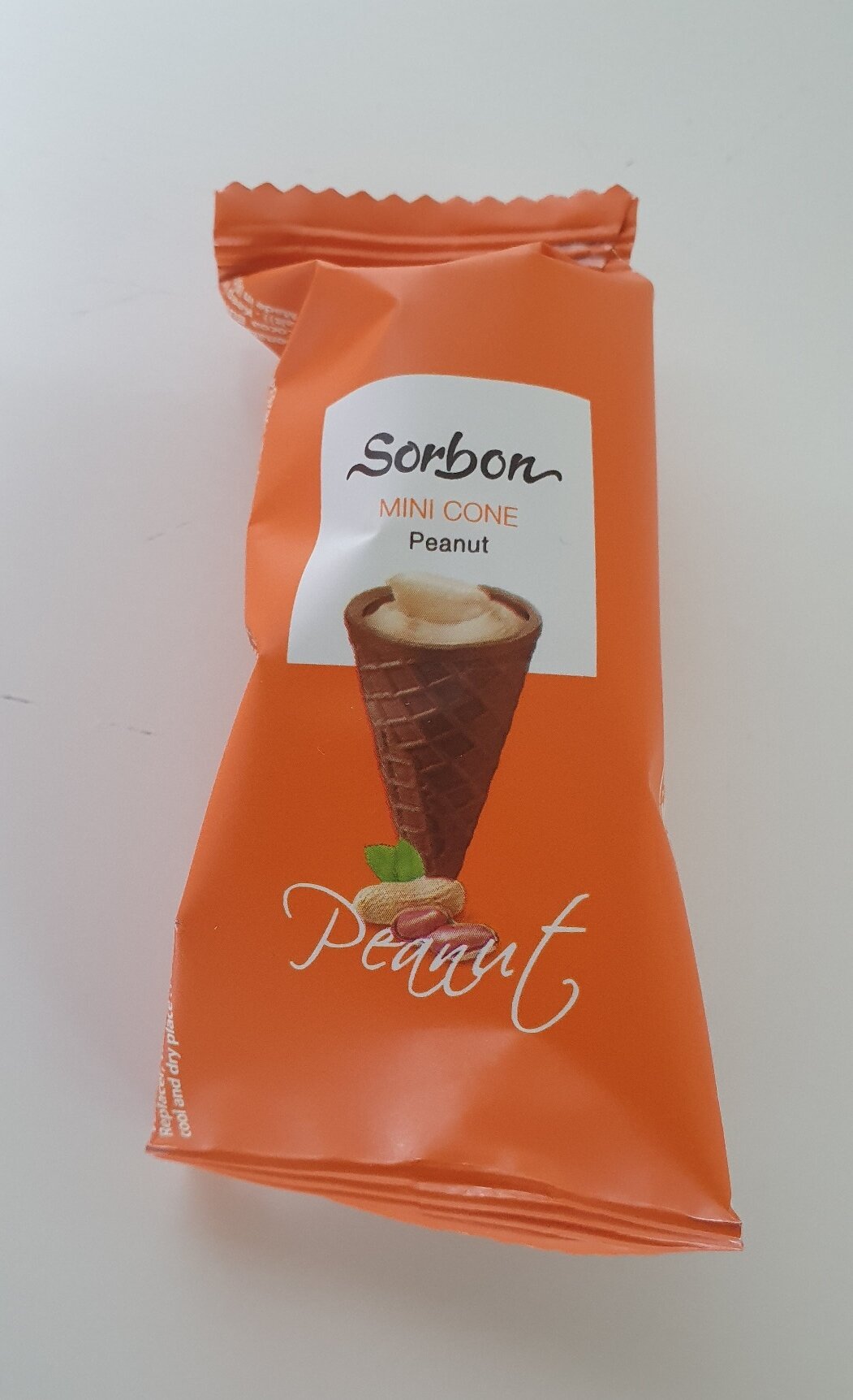 Набор конфет Sorbon Мини-рожок вафельный с какао Арахис и воздушные зерна, 200 г - фотография № 5