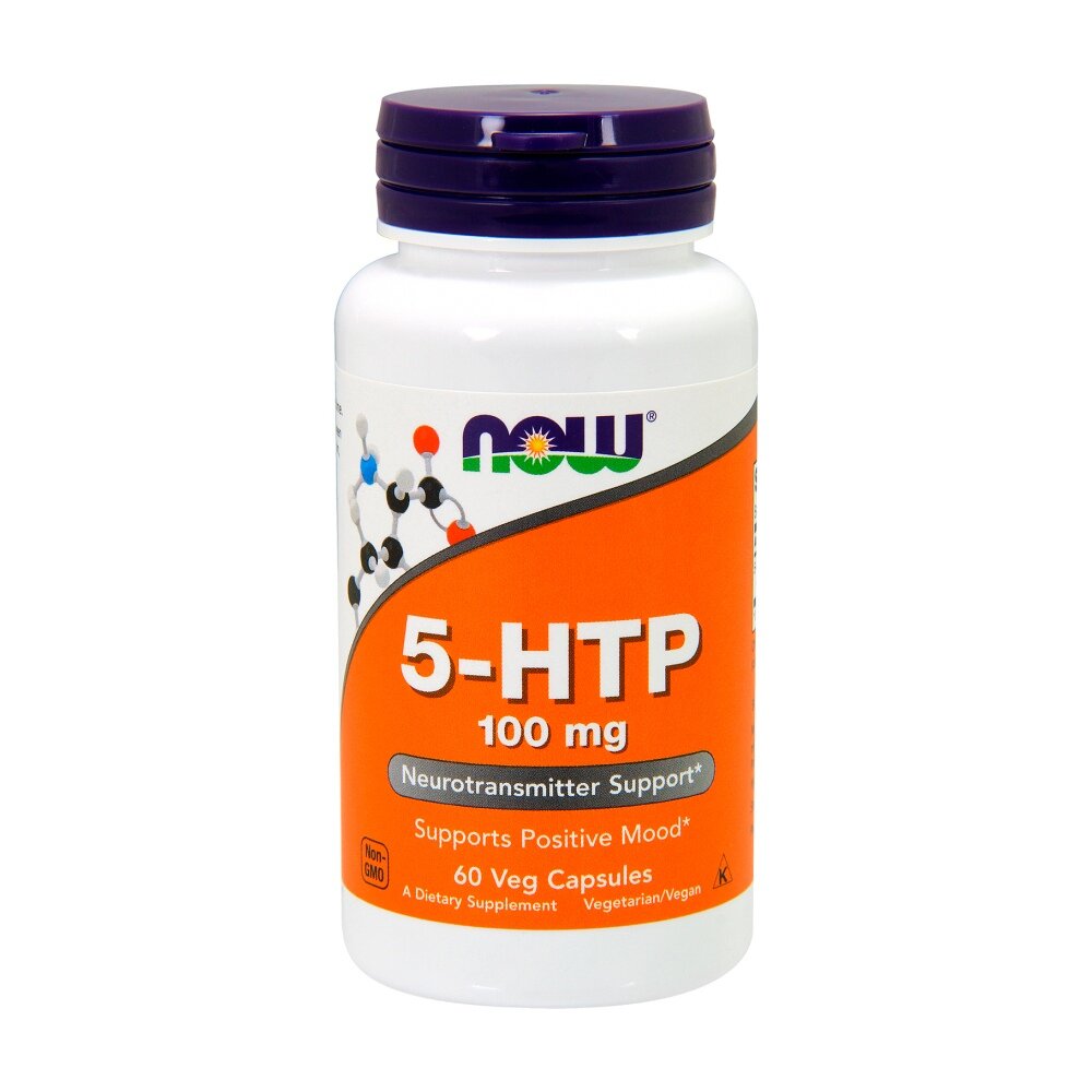NOW 5-HTP, 100 мг / 60 капсул вегетарианских