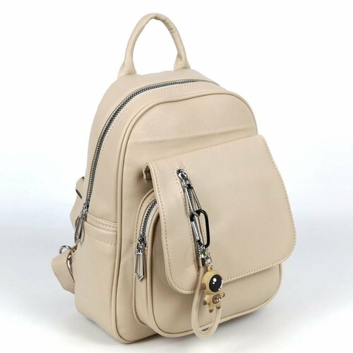 фото Женский рюкзак из эко кожи z166-2 светлый хаки piove