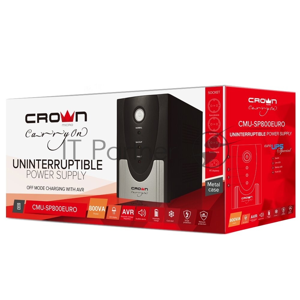 CROWN ИБП CMU-SP800EURO USB [CM000001863] - фото №8