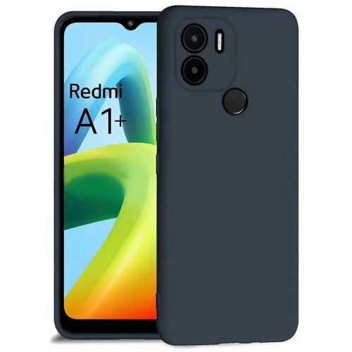 Накладка силиконовая Silicone Cover для Poco C51 / Xiaomi Redmi A1 Plus (A1+) / Xiaomi Redmi A2 Plus (A2+) синяя защитная пленка ag ceramics для xiaomi redmi a1 redmi a1 plus redmi a2 plus и др полное покрытие черный матовая