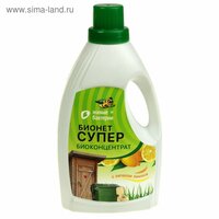 Средство для всех видов туалетов, мусорных баков Биоконцентрат Бионет Супер, 950 мл