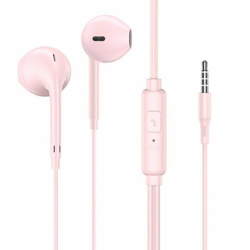 Наушники U19 проводные вкладыши 1 м Jack 35 мм розовые 31800₽