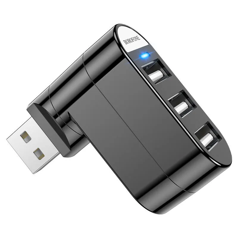 Хаб USB-концентратор Borofone DH3 3xUSB 2.0 480Mbps
