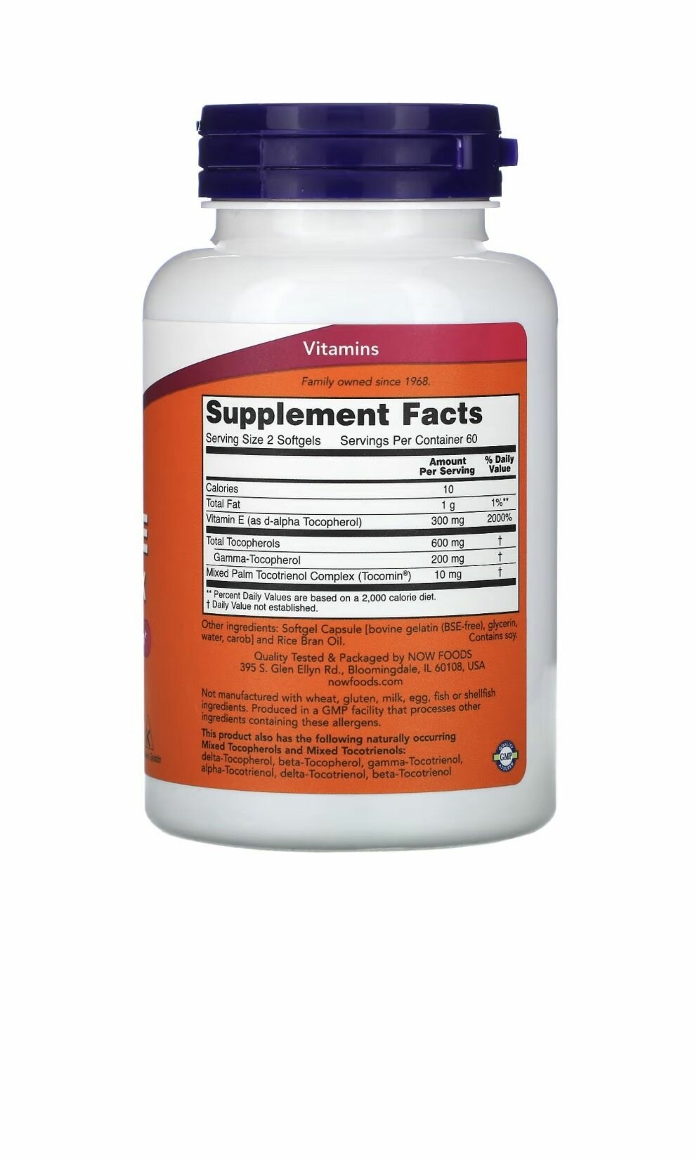 Картинки Гамма E Комплекс Смесь Токоферолов и Токотриенолов NOW Advanced Gamma E Complex Mixed Tocopherols & Tocotrienols 120 капсул