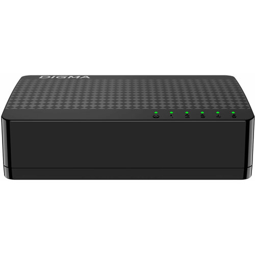 Коммутатор Digma DSW-105GE DSW-105GEV2 5x1Гбитс неуправляемый 1518₽