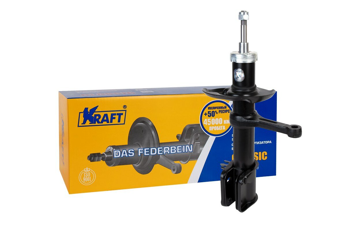 Амортизатор ваз-2170 передний (стойка) левая разборная kraft kt 073534