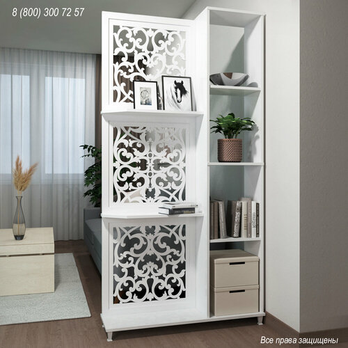 Стеллаж перегородка для зонирования комнаты Констанция