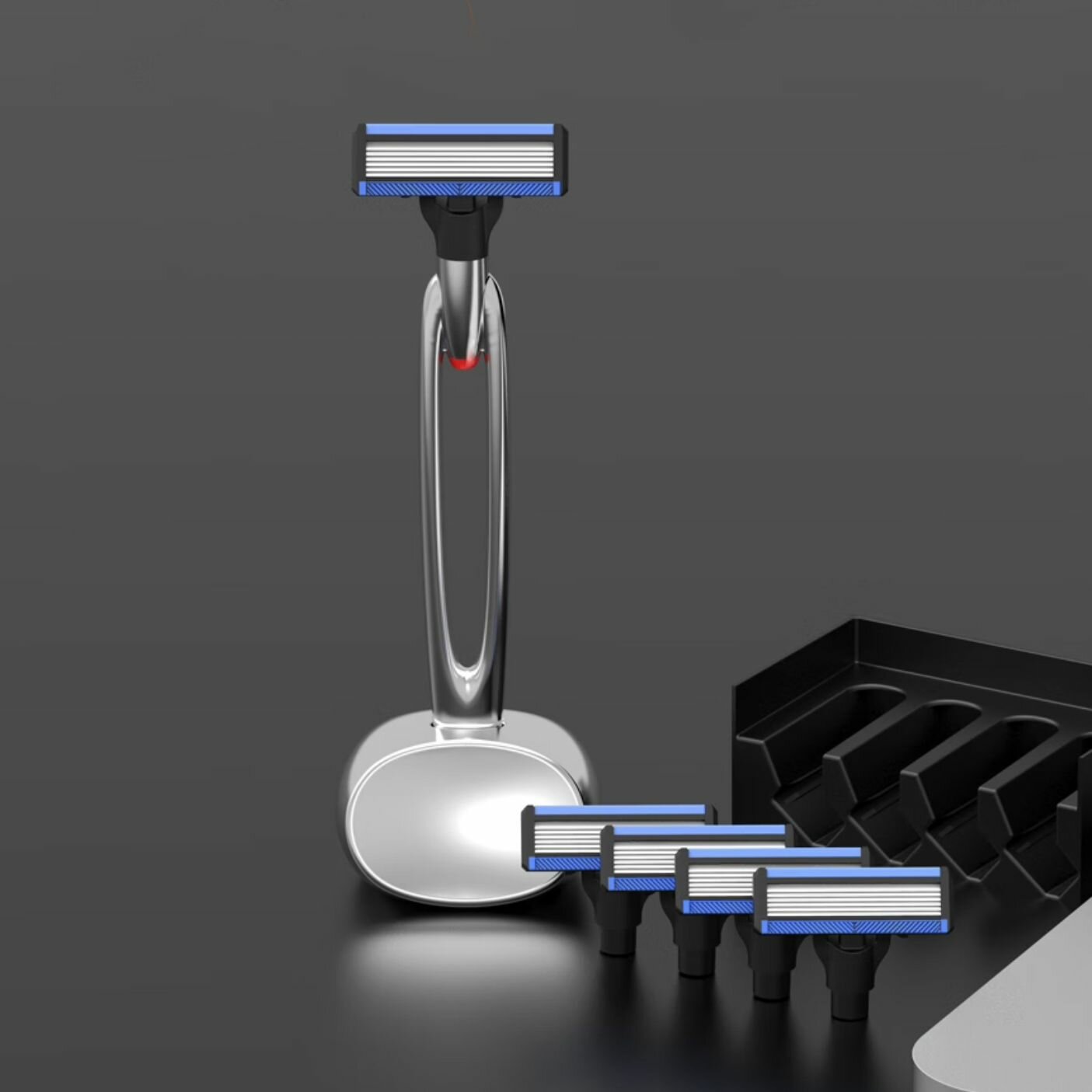 Бритва Xiaomi H200-9 в дорожной сумке рядом с паспортом и телефоном