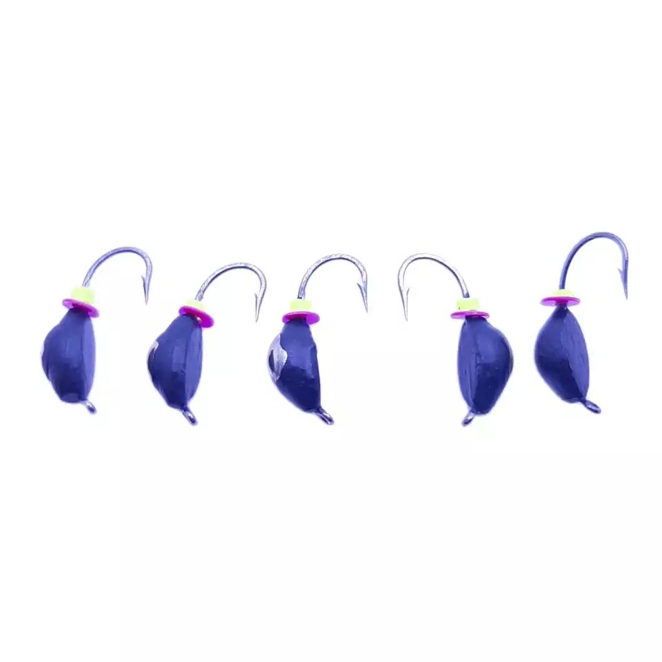 Мормышки для рыбалки Нимфа коронка 5шт, 1гр, диаметр 4мм, петелька, вольфрам (512)