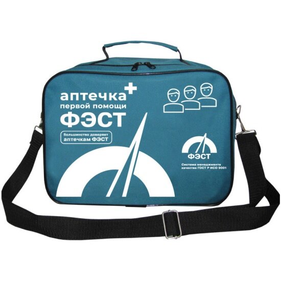 Аптечка Фэст Предприятие ФЭСТ для оказания работниками первой помощи пострадавшим футляр сумка 0370 (приказ 262н)