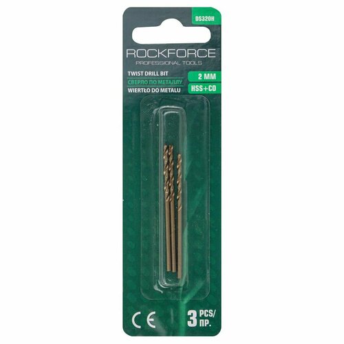 фото Сверло по металлу 2мм (3шт.) rockforce##rock force rf-ds320h