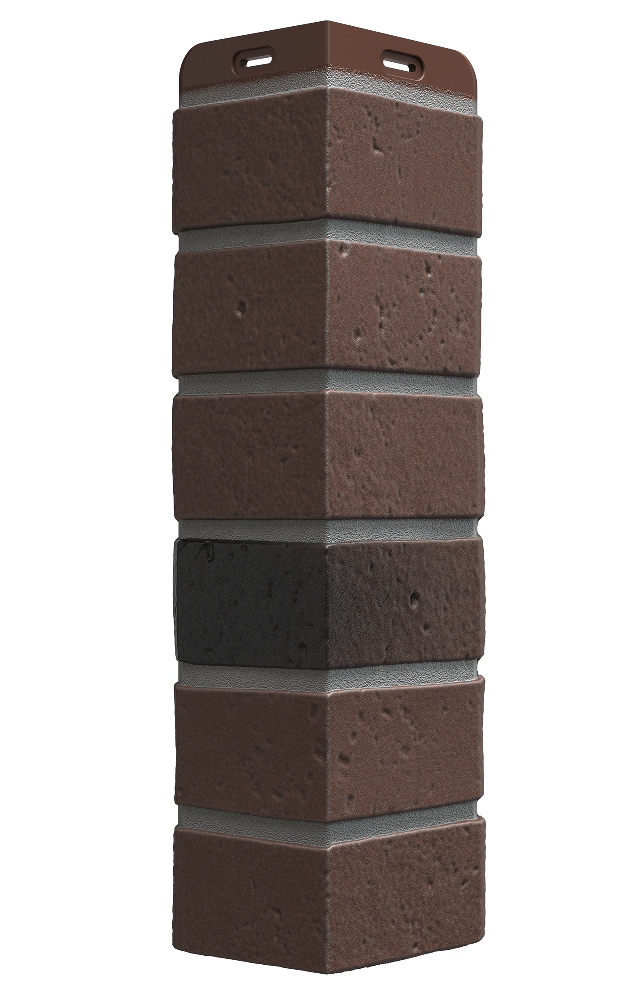 Угол наружный из ПВХ для фасадных панелей Docke BERG, (Кирпич), Коричневый